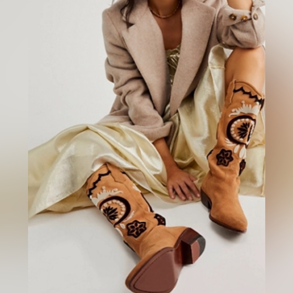 FREE PEOPLE ROUNDHOUSE STITCH BOOTS